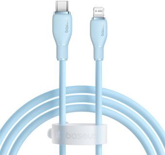 Кабель Baseus Pudding Series USB Type-C - Lightning (1.2 м, голубой)