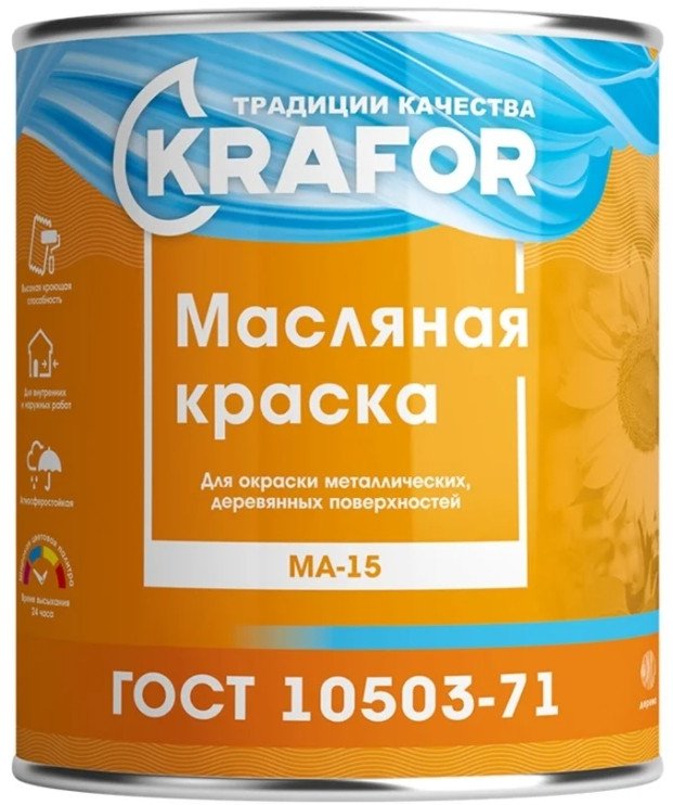 

Краска Krafor МА-15 Масляная 2.5 кг (зеленый)