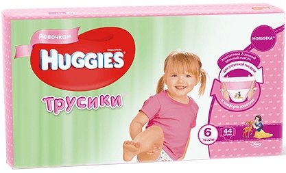 

Трусики-подгузники Huggies Mega 6 для девочек 16-22 кг (44 шт)