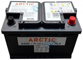 Автомобильный аккумулятор Tubor Arctic AGM R+ (74 А·ч)