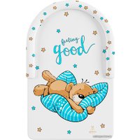 Матрас-кокон Globex Комфорт Мишка на подушке 4205/4 (голубой)