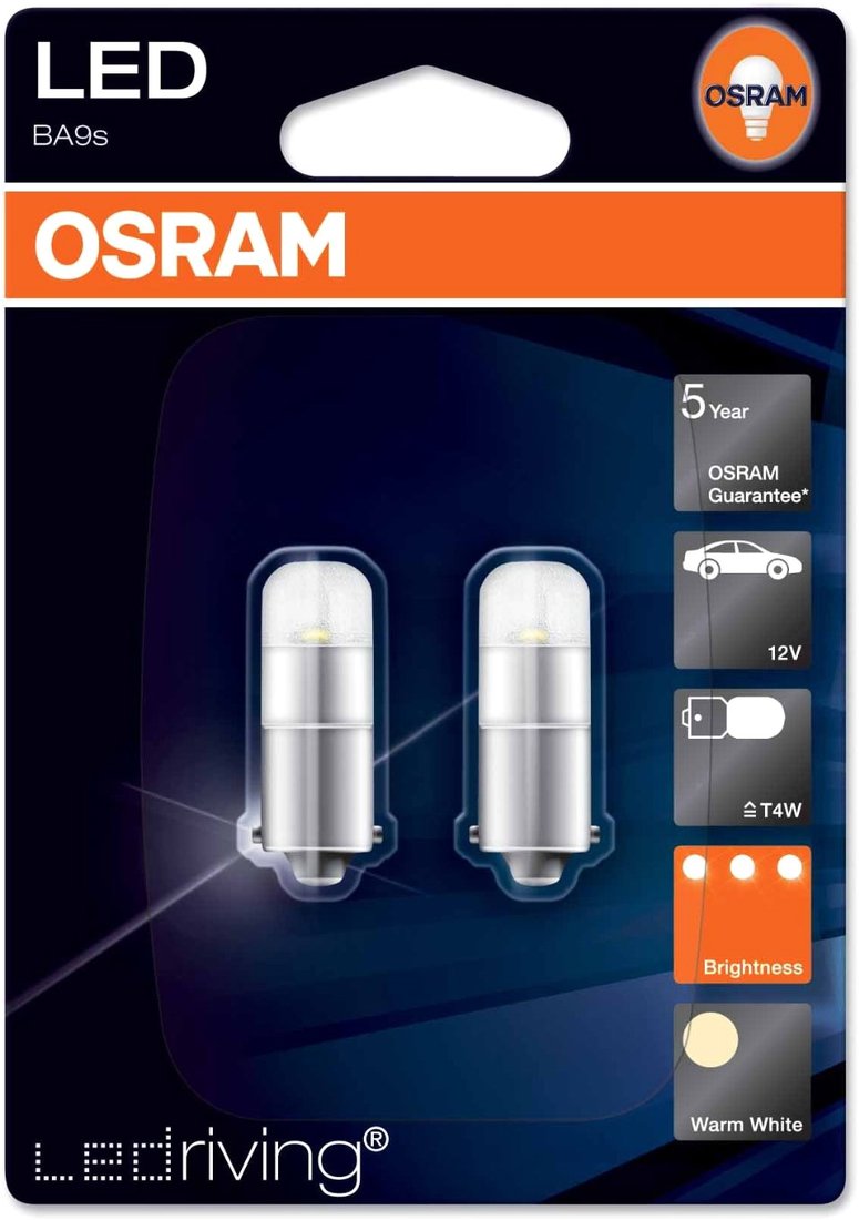 

Светодиодная лампа Osram BA9s LEDriving Warm White 2шт [3850WW-02B]