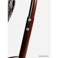 Подвесной диван M-Group Лежебока 11180209 (с коричневым ротангом/серая подушка)