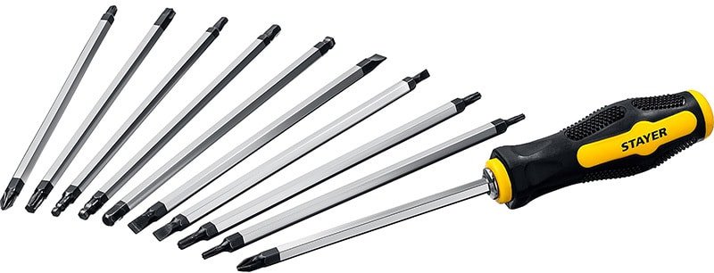 

Набор отверток Stayer 2513 (11 предметов)