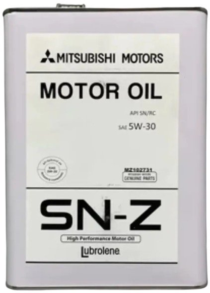 

Моторное масло Mitsubishi LUBROLENE SN-Z 5W-30 API SN 4л
