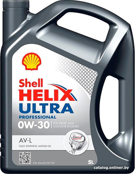 Моторное масло Shell Helix Ultra Professional AV-L 0W-30 VW 504.00/507.00 5л