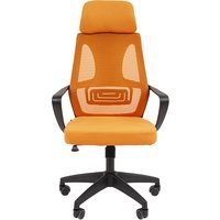Офисное кресло CHAIRMAN CH636 (ткань, черный пластик/оранжевый)