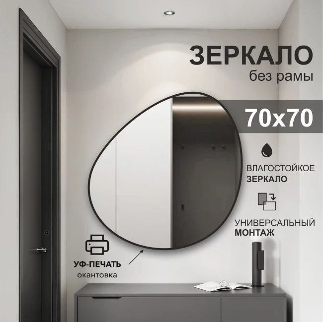 

Зеркало Алмаз-Люкс Д-111 70х70 (с чёрной окантовкой)