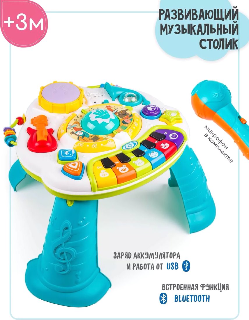 

Интерактивная игрушка Amarobaby Play Table Piano AMARO-501PT/28