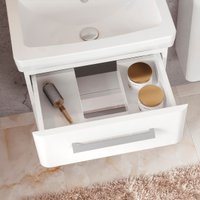  Belux Тумба под умывальник Портленд НП 55-02 (1, белый глянцевый)