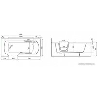 Ванна Polimat Vovo 140x70 00276 (белый)