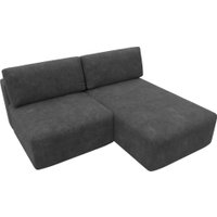 Угловой диван Лига диванов Лига-060 НПБ угол универсальный 129508 (велюр Brut 16 темно-серый)