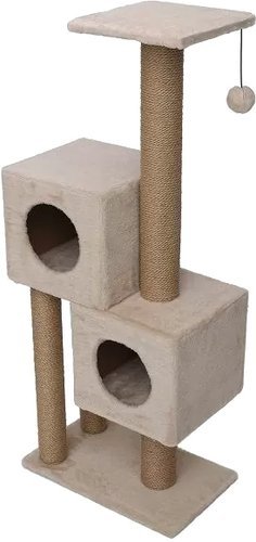 Cat House Двойной домик 1.27 (сизаль бежевый)