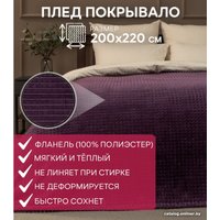 Плед Tex Republic Deco Кубики Фланель 200x220 93423 (сиреневый)