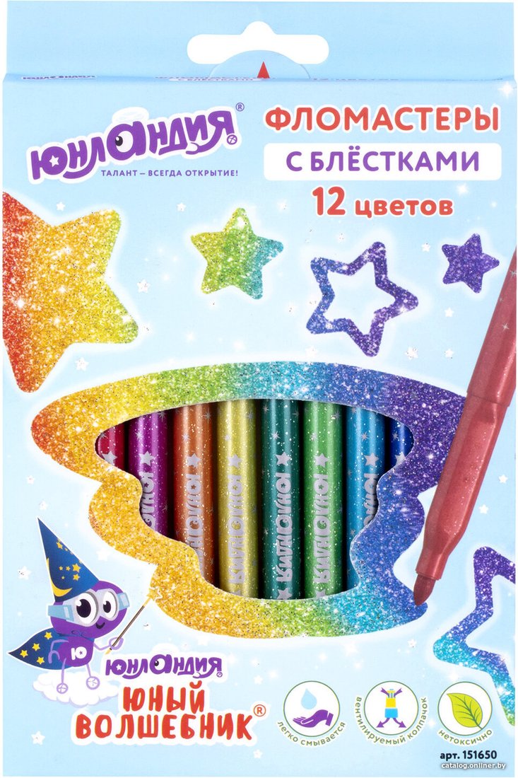 Фломастеры Юнландия Юный волшебник 151650 (12шт)