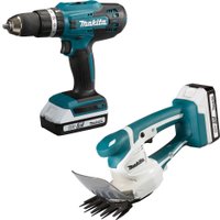  Makita DK18B56Y (шуруповерт, кусторез, 2 АКБ)