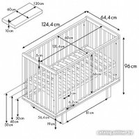 Классическая детская кроватка Polini Kids Simple 340 (белый)