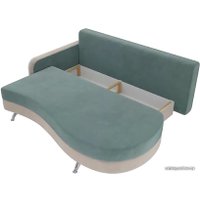 Тахта Лига диванов Премьер 105254 (левый, бирюзовый/бежевый)