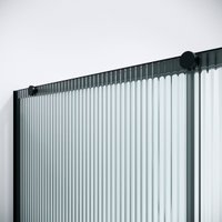 Душевая дверь Niagara Nova NG-84-L12FHB 120x195 (черный матовый/рифленое стекло)