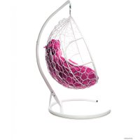 Подвесное кресло M-Group Для двоих 11450108 (белый ротанг/розовая подушка)
