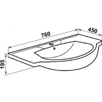  Runo Тумба с умывальником Верона 75 + Элеганс 75 (напольная)