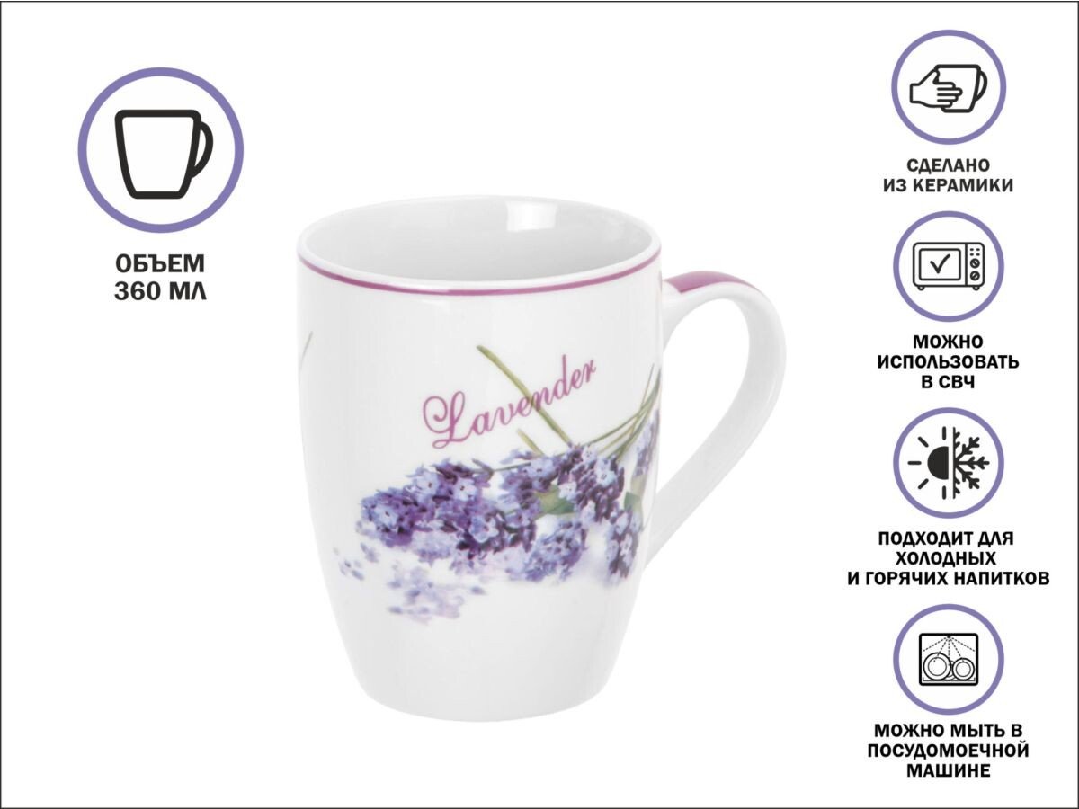 

Кружка Perfecto Linea Lavender-3 30-063653
