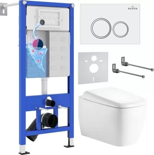 

Унитаз подвесной Roxen StounFix Dual Fresh 968507