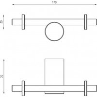 Крючок для ванны Abber Osten 316 AA1852BST (брашированная сталь)