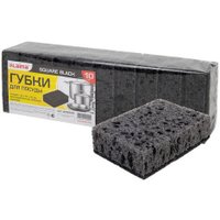 Губка Laima Square Black 608648 98х66х30 мм (10 шт)