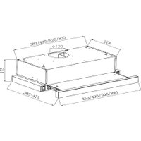 Кухонная вытяжка Weissgauff TEL 600 2M Touch White Glass
