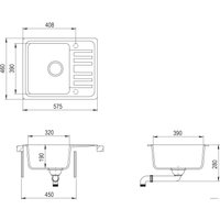 Кухонная мойка Aquasanita Notus SQ102AW (светло-серый 221)