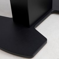 Кухонный стол Аврора Корсика фотопечать 120-151.5x80 (мрамор черный 9/черный матовый)