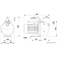 Самовсасывающий насос Grundfos JP 6 B-B-CVBP