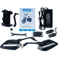 Электровелосипед Minako F10 Dual PRO 2025 (черный/зеленый)