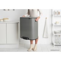 Система сортировки мусора Brabantia Bo Pedal Bin 2 x 30 л (минерально-серый)