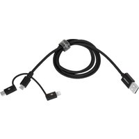 Кабель Momax DX1D OneLink 3-in-1 USB Type-A - Lightning/microUSB/USB Type-C (1 м, черный)