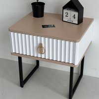 Тумба Shtabe Royal 5101 эко (макиато/черный/р.золото)