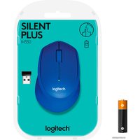Мышь Logitech M330 Silent Plus (синий)