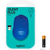 Мышь Logitech M330 Silent Plus (синий) в Лиде