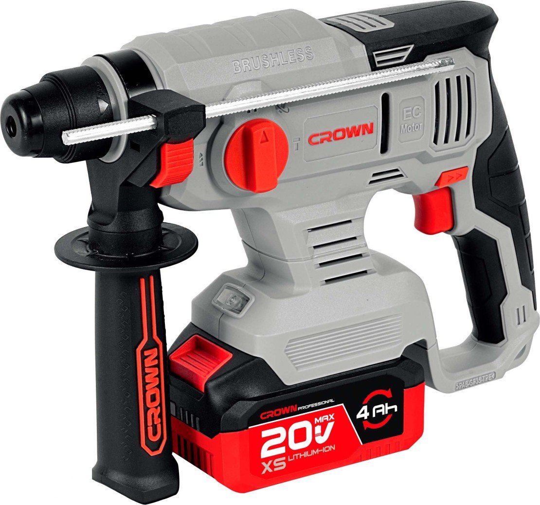 

Перфоратор Crown CT28010XS-4 BMC (с 2-мя АКБ)