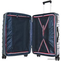 Чемодан-спиннер Verage Crust 17106-2+ 70 см (серебристый)