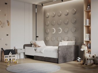 Кровать-тахта PROxSON Mika 120x200 (белый/Sohu латте)