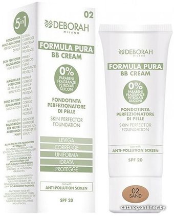 BB-крем Deborah Milano Formula Pura Skin Perfector Foundation SPF20 (тон 02)