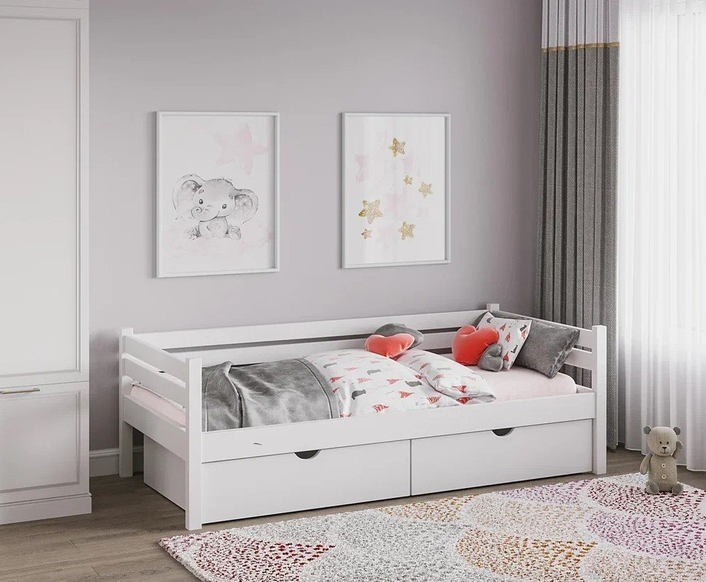 

Кровать Rostik 180x80 + ящики (белый)