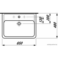 Умывальник Laufen PRO 818953 65x48