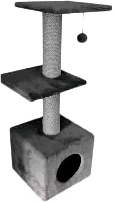 

Комплекс Cat House с двумя полками 1.0 (джут серый)