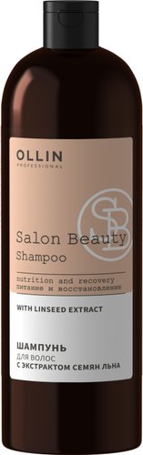 Шампунь Ollin Professional Salon Beauty с экстрактом семян льна 1 л