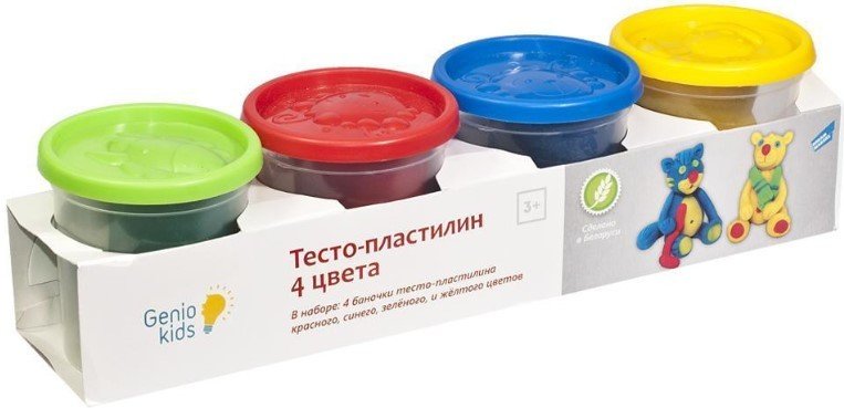 

Набор для лепки Genio Kids Тесто-пластилин TA1010V (4 цвета)
