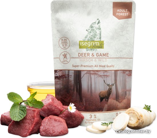 Пресервы Isegrim Adult Forest с олениной, дичью и петрушкой 410 г