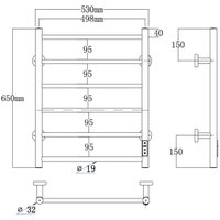 Полотенцесушитель Roxen Caspia BK-109-6T 11070-5365C (хром)